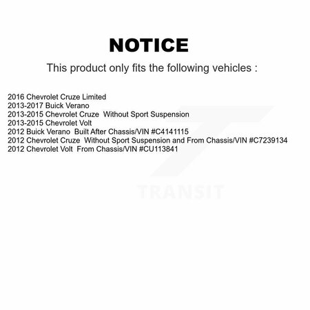 Tmc Front Right Suspension Strut For Chevrolet Cruze Buick Verano Limited Volt 78-72663